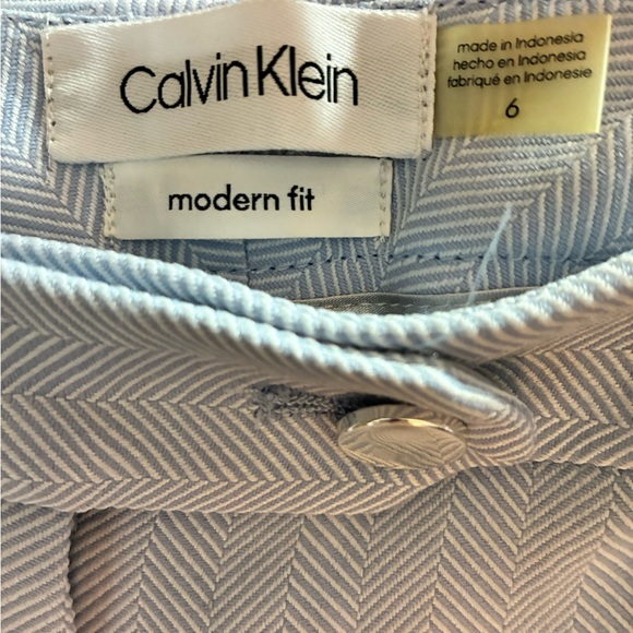 Calvin Klein Light Blue Tailored Trousers - Picture 2 of 10